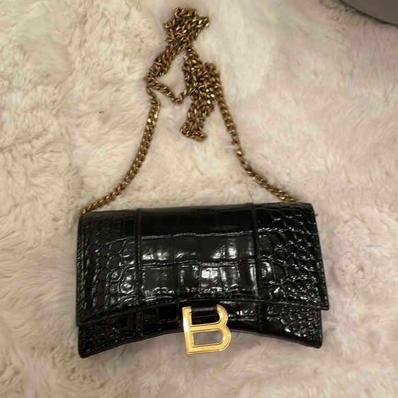 Balenciaga wallet on chain black croc - Picture 4 of 10